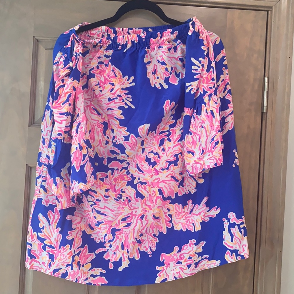 Lilly Pulitzer off the shoulder w/ sleeves dress
